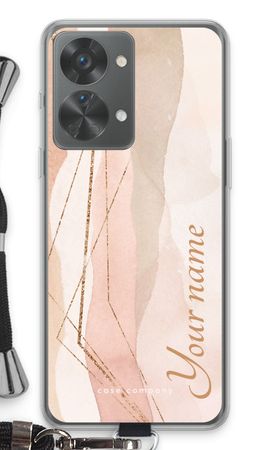 Gold Lines Namecase - Blush