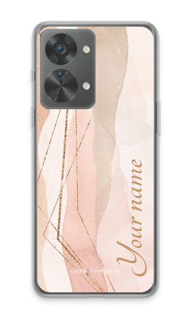 Gold Lines Namecase - Blush