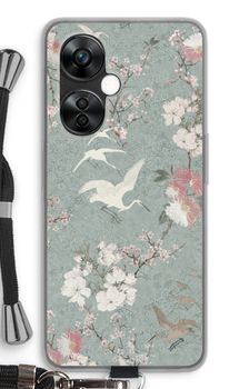 Japanese crane birds blossom