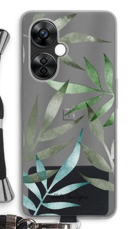 Tropical watercolor leaves
