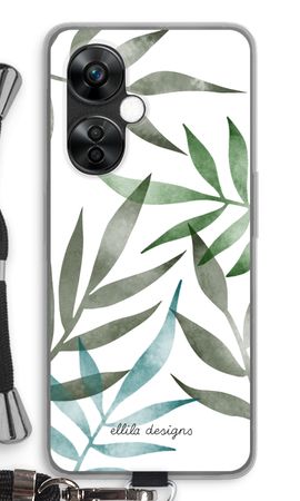 Tropical watercolor leaves