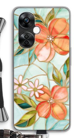 Orangefarbene Glasmalerei-Blume