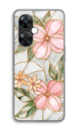 Orange stained glass flower