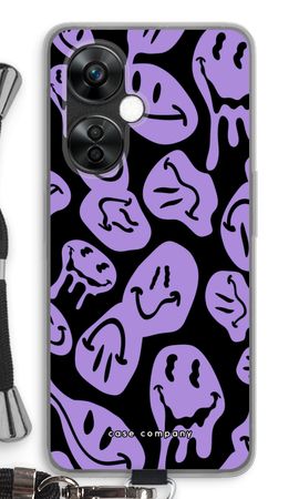 Schmelzender Smiley - Lila