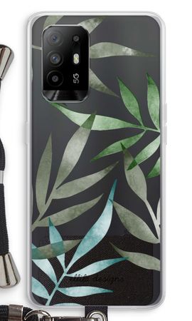 Tropical watercolor leaves