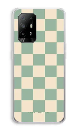 Checkered Mint, Oppo A95 5G soft hoesje