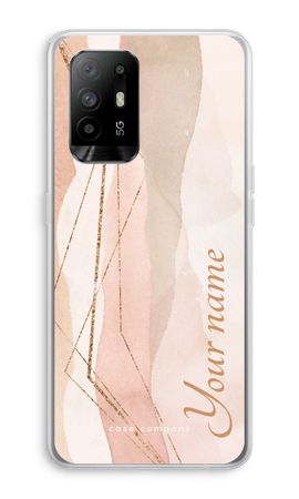 Gold Lines Namecase - Blush