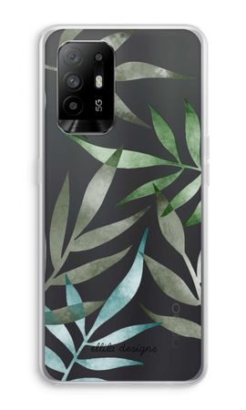 Tropical watercolor leaves