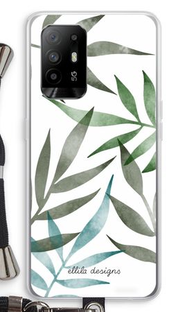 Tropical watercolor leaves