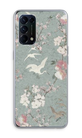 Japanese crane birds blossom