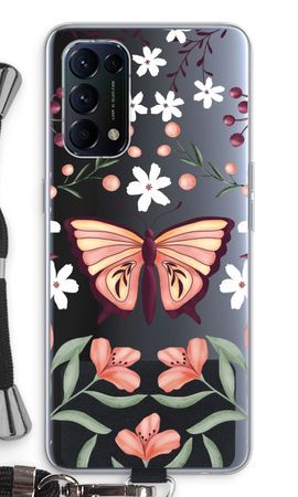 Papillon dans un monde floral