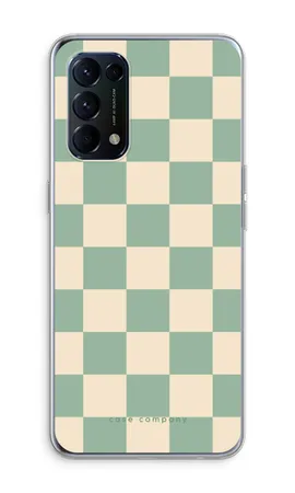 Checkered Mint, Oppo Find X3 Lite soft hoesje