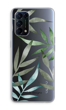 Tropical watercolor leaves