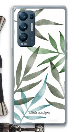 Tropical watercolor leaves