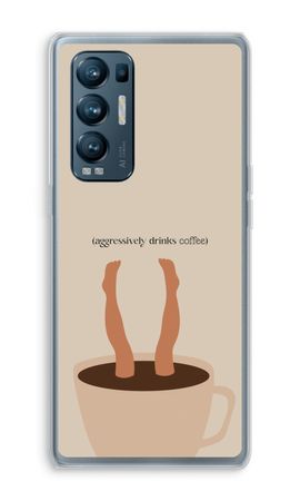 Aggressively drinks coffee