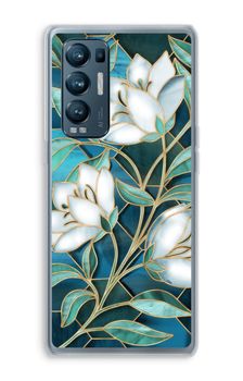 Blue stained glass flowers