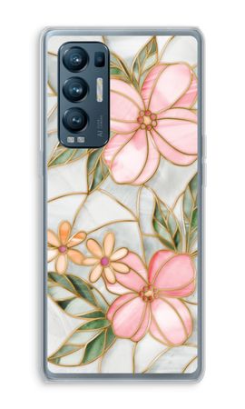 Orange stained glass flower