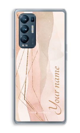 Gold Lines Namecase - Blush
