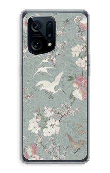 Japanese crane birds blossom