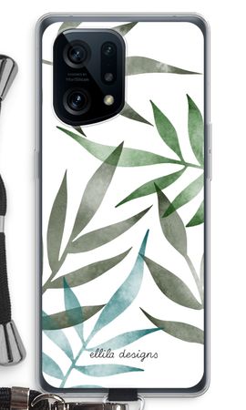 Tropical watercolor leaves