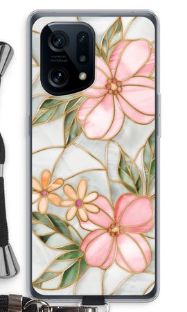 Orange stained glass flower