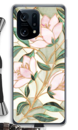 Orange stained glass flower