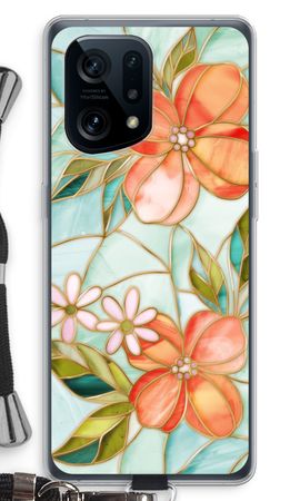 Orange stained glass flower