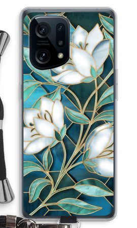 Blue stained glass flowers