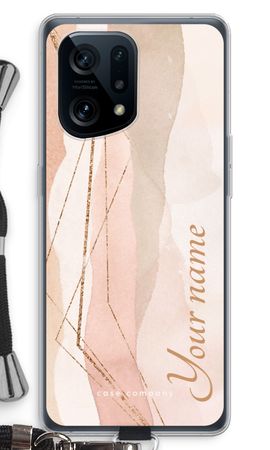 Gold Lines Namecase - Blush