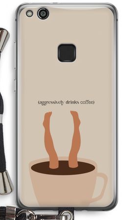 Aggressively drinks coffee