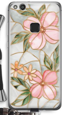 Orange stained glass flower