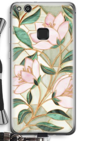 Orange stained glass flower