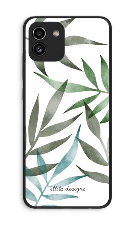 Tropical watercolor leaves