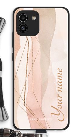 Gold Lines Namecase - Blush