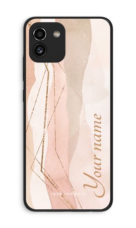 Gold Lines Namecase - Blush