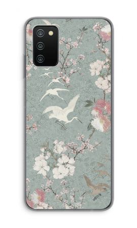 Japanese crane birds blossom