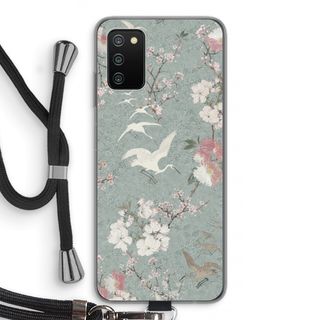 Japanese crane birds blossom