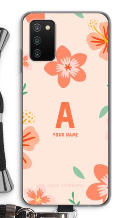 Tropical Pink Flowers Monogram