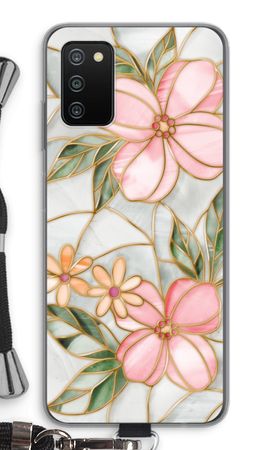 Orange stained glass flower