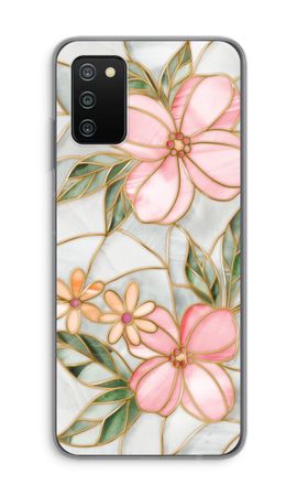 Orange stained glass flower