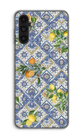 Blue tiles, lemons and oranges - small