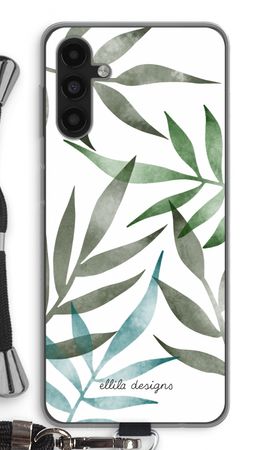 Tropical watercolor leaves