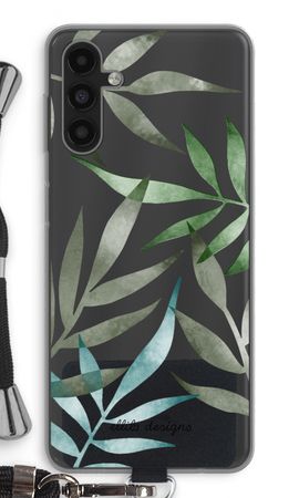 Tropical watercolor leaves