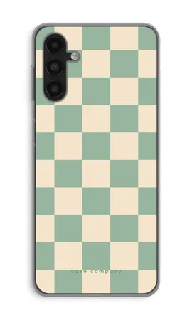 Checkered Mint, Samsung Galaxy A04s mykt deksel