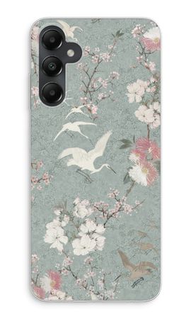 Japanese crane birds blossom