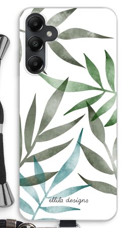 Tropical watercolor leaves