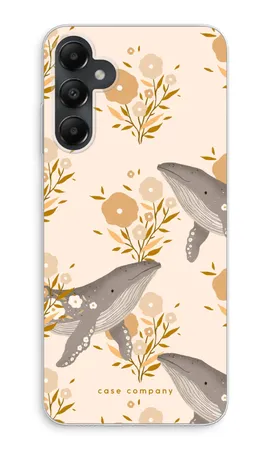 Floral Whales, Samsung Galaxy A05s pehmeä kotelo