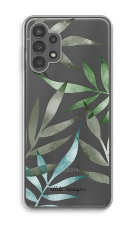 Tropical watercolor leaves