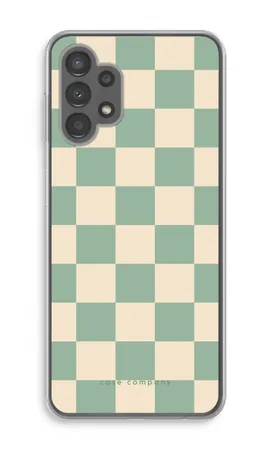 Checkered Mint, Samsung Galaxy A13 4G soft hoesje