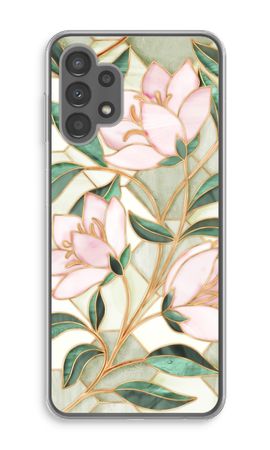 Orange stained glass flower